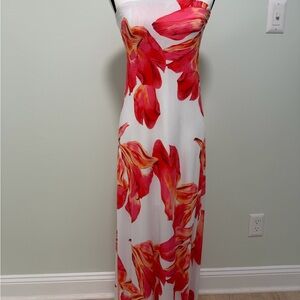 Strapless Floral Dress in Red and White from South moon Under